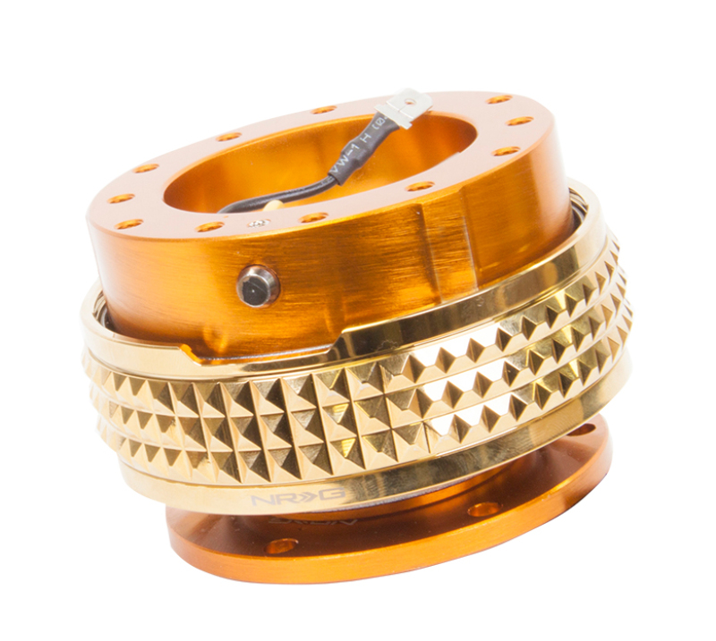 NRG SRK-210RG/CG - Quick Release Kit - Pyramid Edition - Rose Gold Body / Chrome Gold Pyramid Ring NRG SRK-210RG/CG - Quick Release Kit - Pyramid Edition - Rose Gold Body / Chrome Gold Pyramid Ring