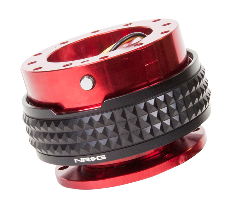 NRG SRK-210RD/BK - Quick Release Kit - Pyramid Edition - Red Body / Black Pyramid Ring