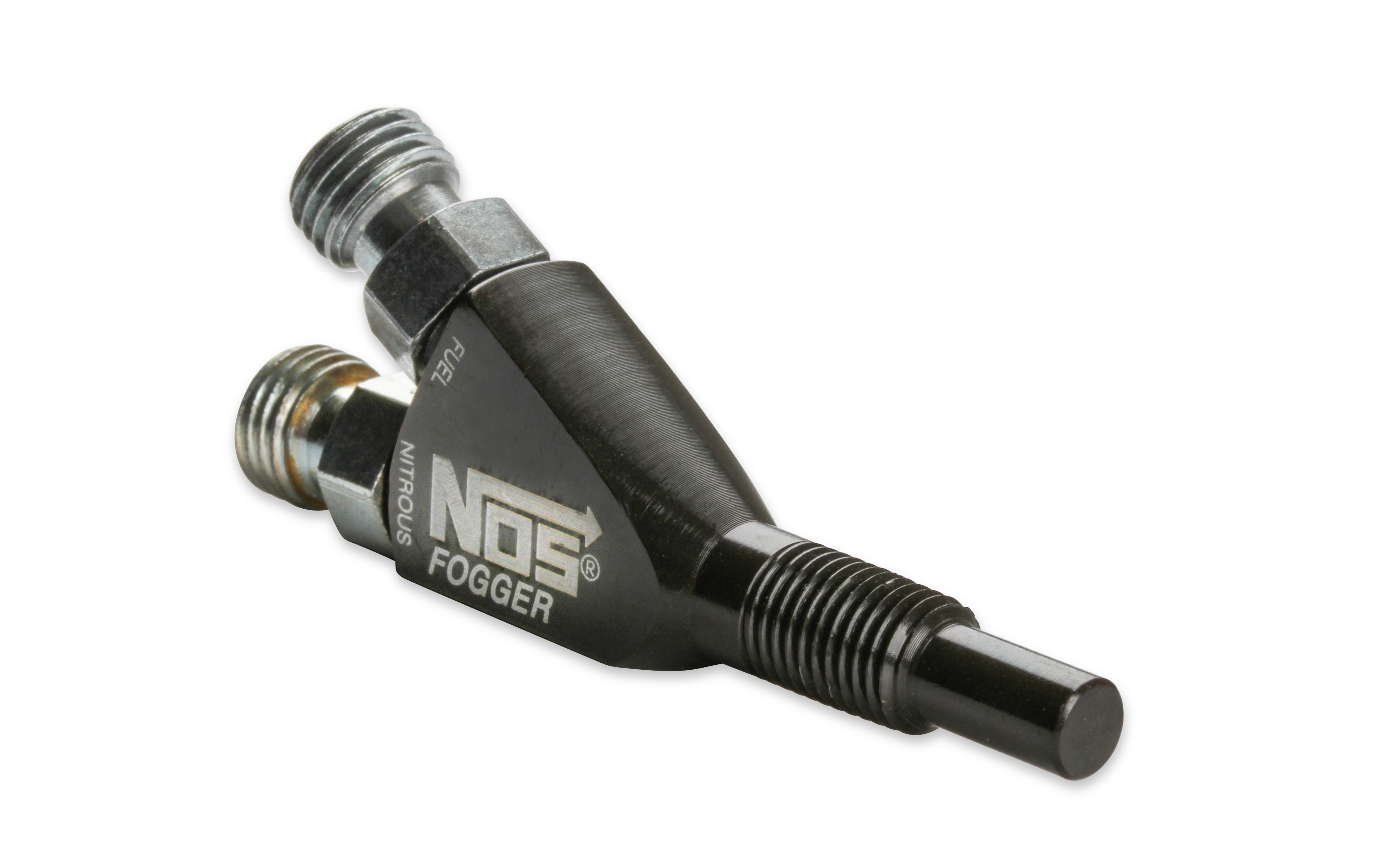 NOS 13700BNOS - Nitrous Oxide Nozzle - Fogger 2 - 90 Degree - 1/16 in NPT - Brass - Black Anodized - Each