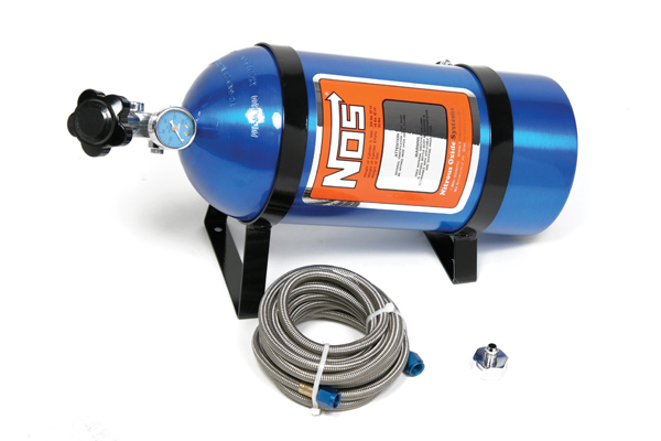 NOS 14761NOS - 10 lb Nitrous Bottle w/ Blue Finish & Super Hi Flo Valve w/ Mounting Brackets & Gauge NOS 14761NOS - 10 lb Nitrous Bottle w/ Blue Finish & Super Hi Flo Valve w/ Mounting Brackets & Gauge
