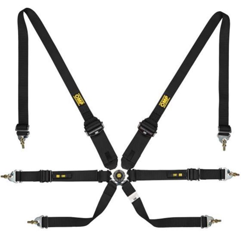 OMP Racing DA0-0205-A01-071 - OMP Safety Harness One 2In Convertible Black Pull Up Conv Pull Down - (Fia 8853-2016)