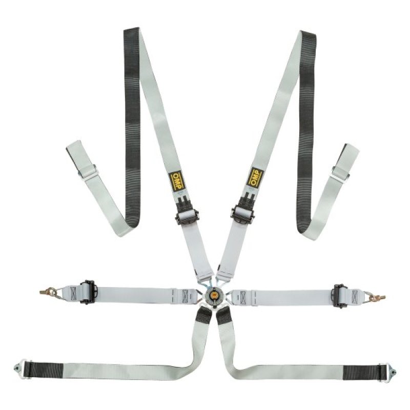 OMP Racing DA0-0102-A03-076 - OMP One-D 2 Pull Up Harness - Grey OMP Racing DA0-0102-A03-076 - OMP One-D 2 Pull Up Harness - Grey