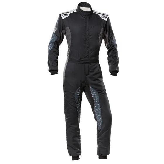 OMP Racing IA0-1864-A01-171-56 - OMP Tecnica Hybrid Overall Fia 8856-2018 - Black/Silver Sz 56