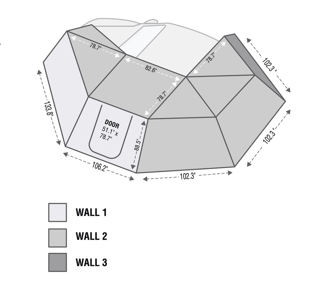 Overland Vehicle Systems 18119909 - OVS Nomadic 270 Awning Wall 3 Shop Now