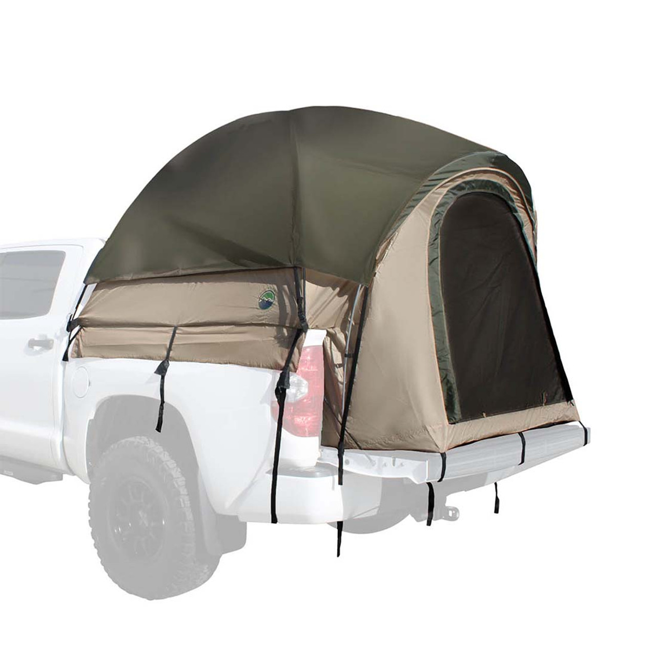 Overland Vehicle Systems 18252540 - LD TACT - Bed Tent Mid Size 5.0-5.2 Foot, Tan Body and Green Rainfly