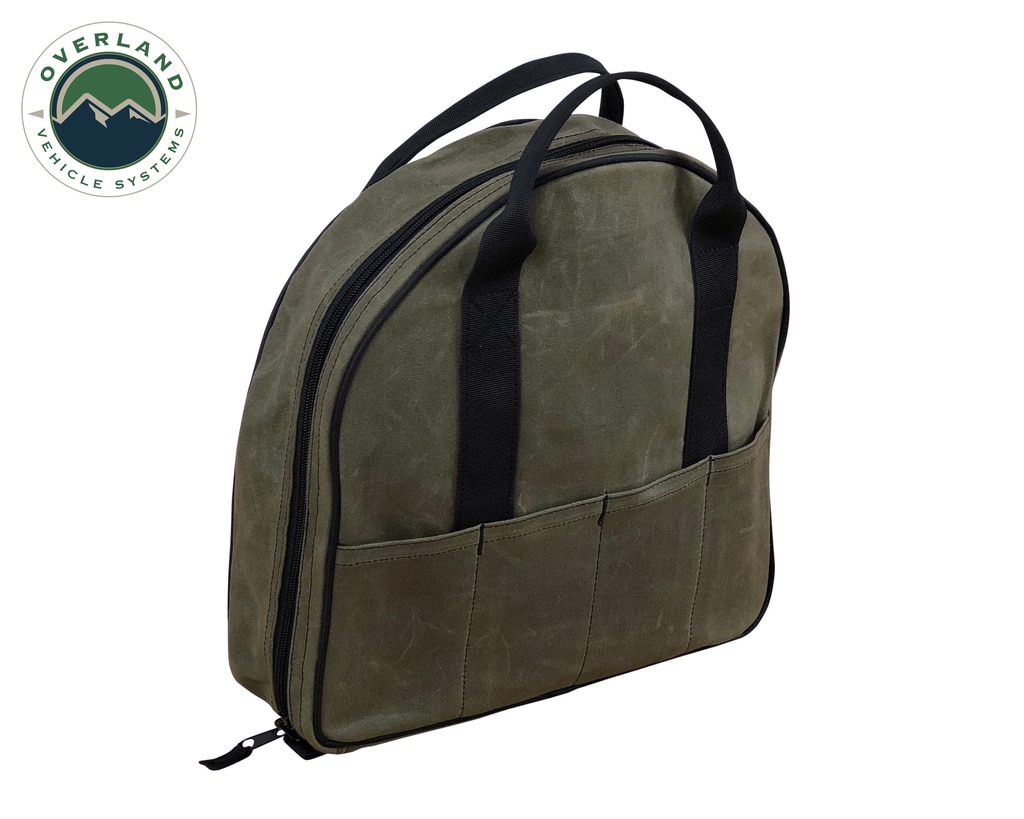 Overland Vehicle Systems 21129941 - Jumper Cable Bag #16 Waxed Canvas Durable Storage Solution