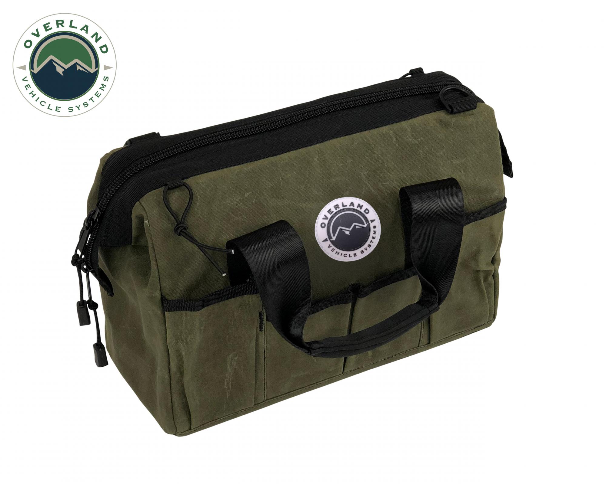 Overland Vehicle Systems 21119941 - All Purpose Tool Storage Bag - #16 Waxed Canvas Overland Vehicle Systems 21119941 - All Purpose Tool Storage Bag - #16 Waxed Canvas