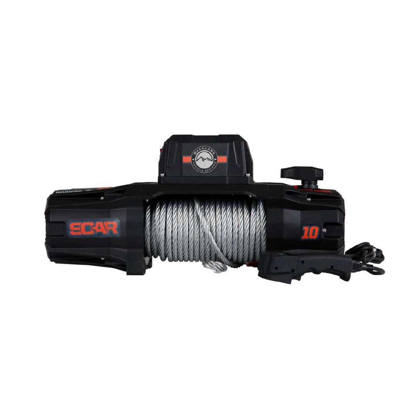 Overland Vehicle Systems 19089901 - SCAR 10 - 10,000 lb. Winch With Steel Cable and Wireless Remote Overland Vehicle Systems 19089901 - SCAR 10 - 10,000 lb. Winch With Steel Cable and Wireless Remote