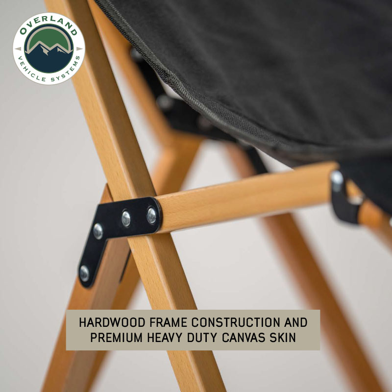Overland Vehicle Systems 30100041 - Kick It Camp Chair - Wood Base & Storage Bag Overland Vehicle Systems 30100041 - Kick It Camp Chair - Wood Base & Storage Bag
