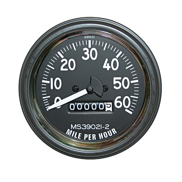 Omix 17206.01 - Speedometer Gauge 0-60 MPH 46-58 Willys/CJ Model Omix 17206.01 - Speedometer Gauge 0-60 MPH 46-58 Willys/CJ Model