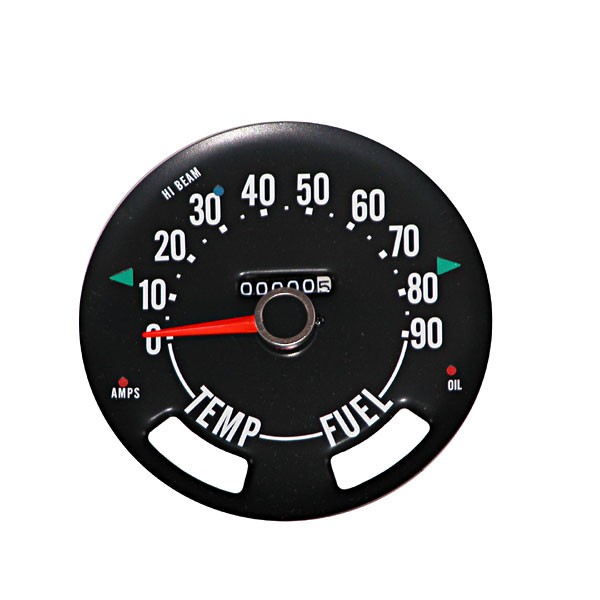 Omix 17207.01 - Speedometer Gauge 0-90 MPH 55-79 Jeep CJ Models Omix 17207.01 - Speedometer Gauge 0-90 MPH 55-79 Jeep CJ Models