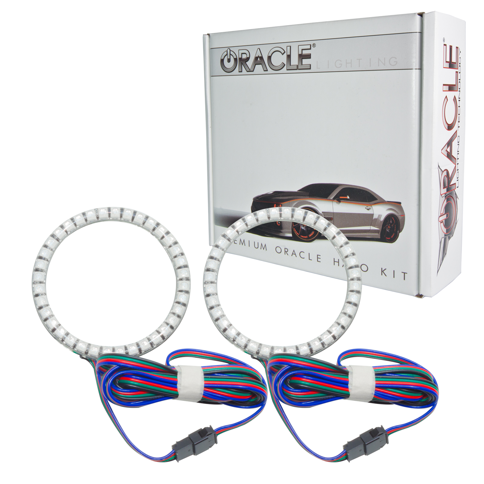 ORACLE Lighting 1235-333 - Ford Mustang 15-20 WP LED Projector Fog Halo Kit - ColorSHIFT