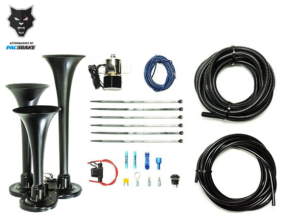 Pacbrake HP10235 - Basic Trio Air Horn For Onboard Air Cast Zinc Alloy/Stainless Steel Chrome