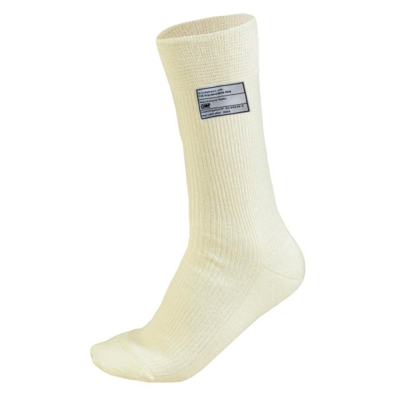 OMP Racing IE0-0762-A01-028-S - OMP Nomex Socks (Fia 8856-2018) Cream - Size S