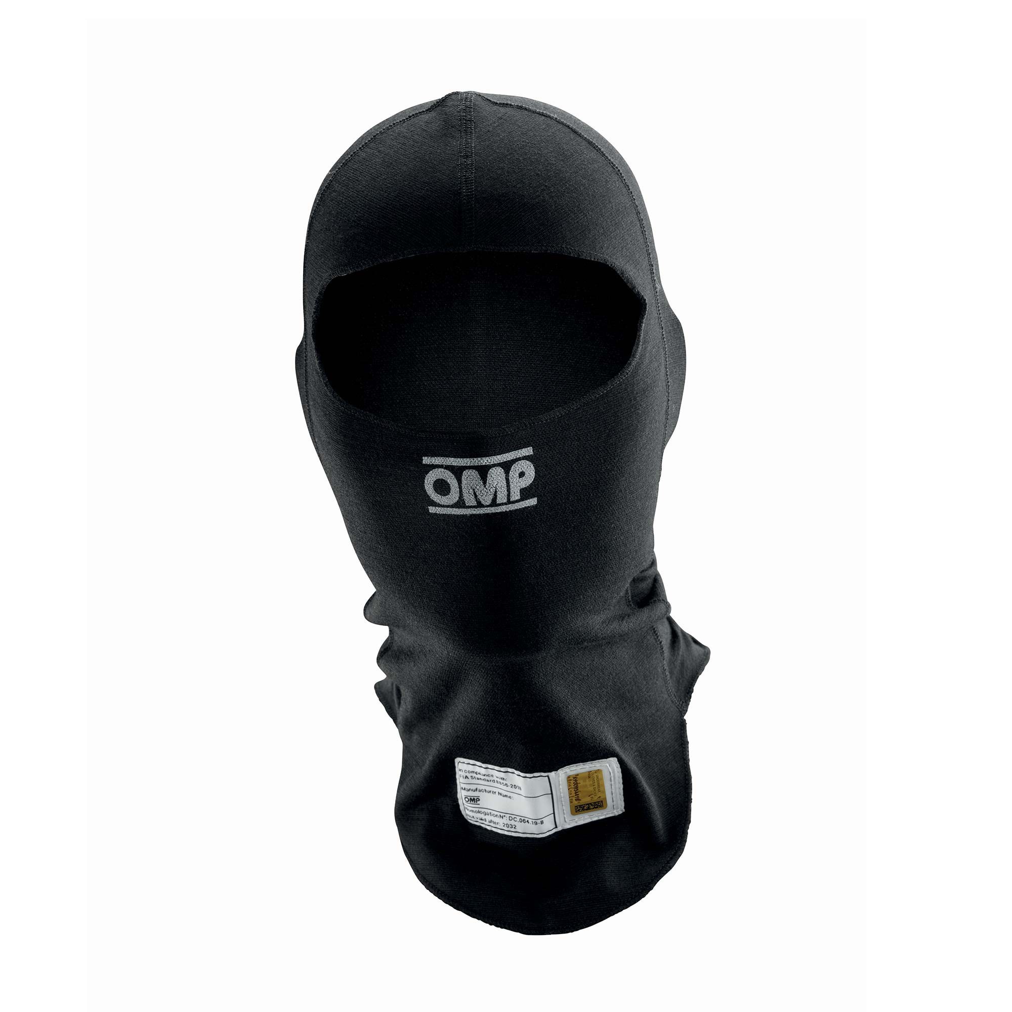 OMP Racing IE0-0794-A01-071-S - Tecnica EVO Balaclava FIA8856 Black Size SM