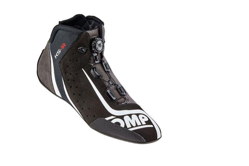 OMP Racing KC0-0810-A01-071-44 - OMP KS-1R Shoes Black/Silver - Size 44