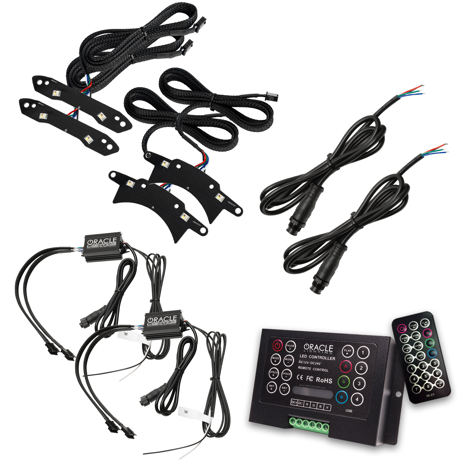 ORACLE Lighting 1329-333 - 15-21 Dodge Challenger RGB+W Headlight DRL Upgrade Kit - ColorSHIFT 2