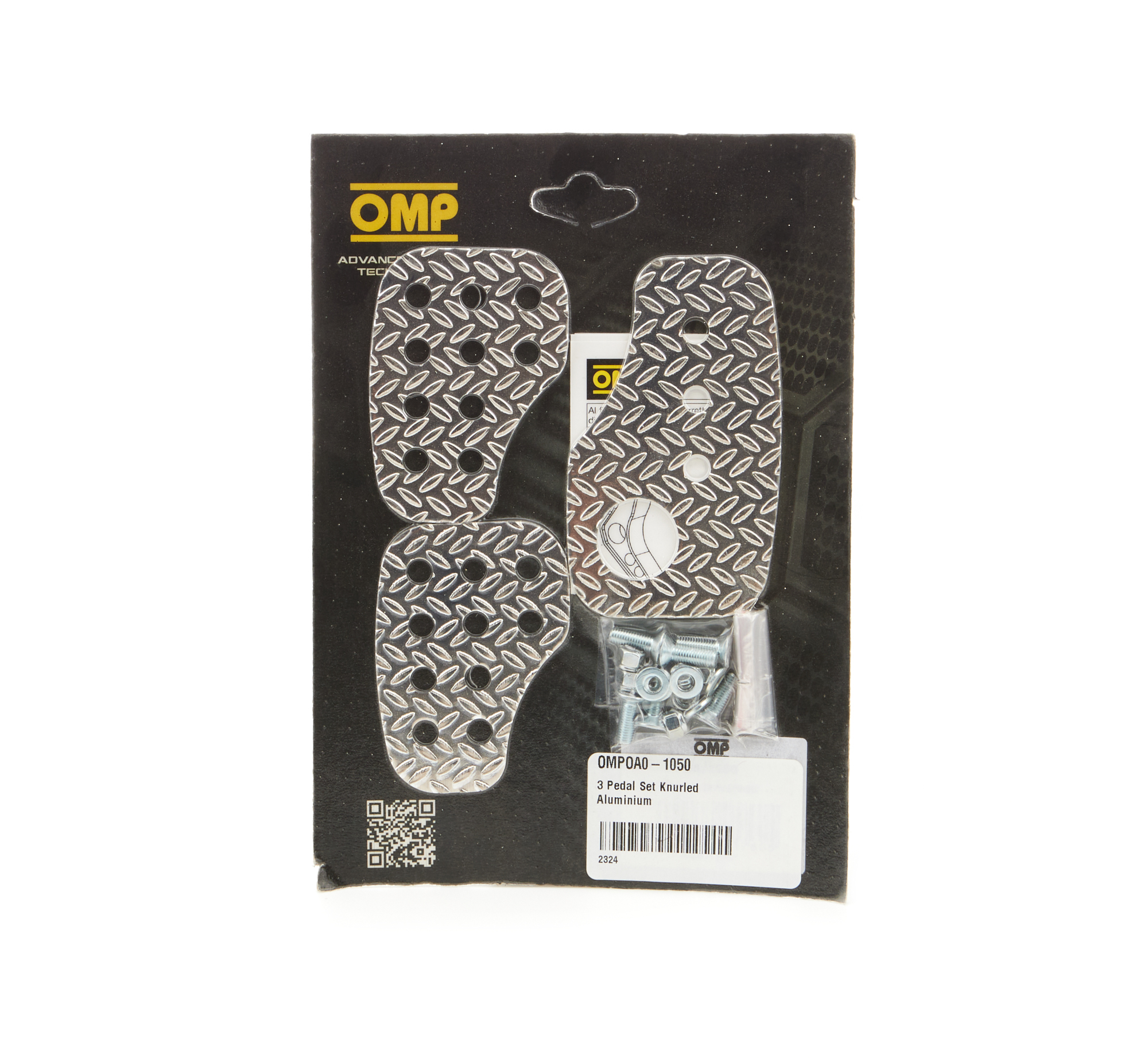 OMP Racing OA0-1050 - OMP Knurled Sand-Blasted Aluminum Pedals (Set of 3)