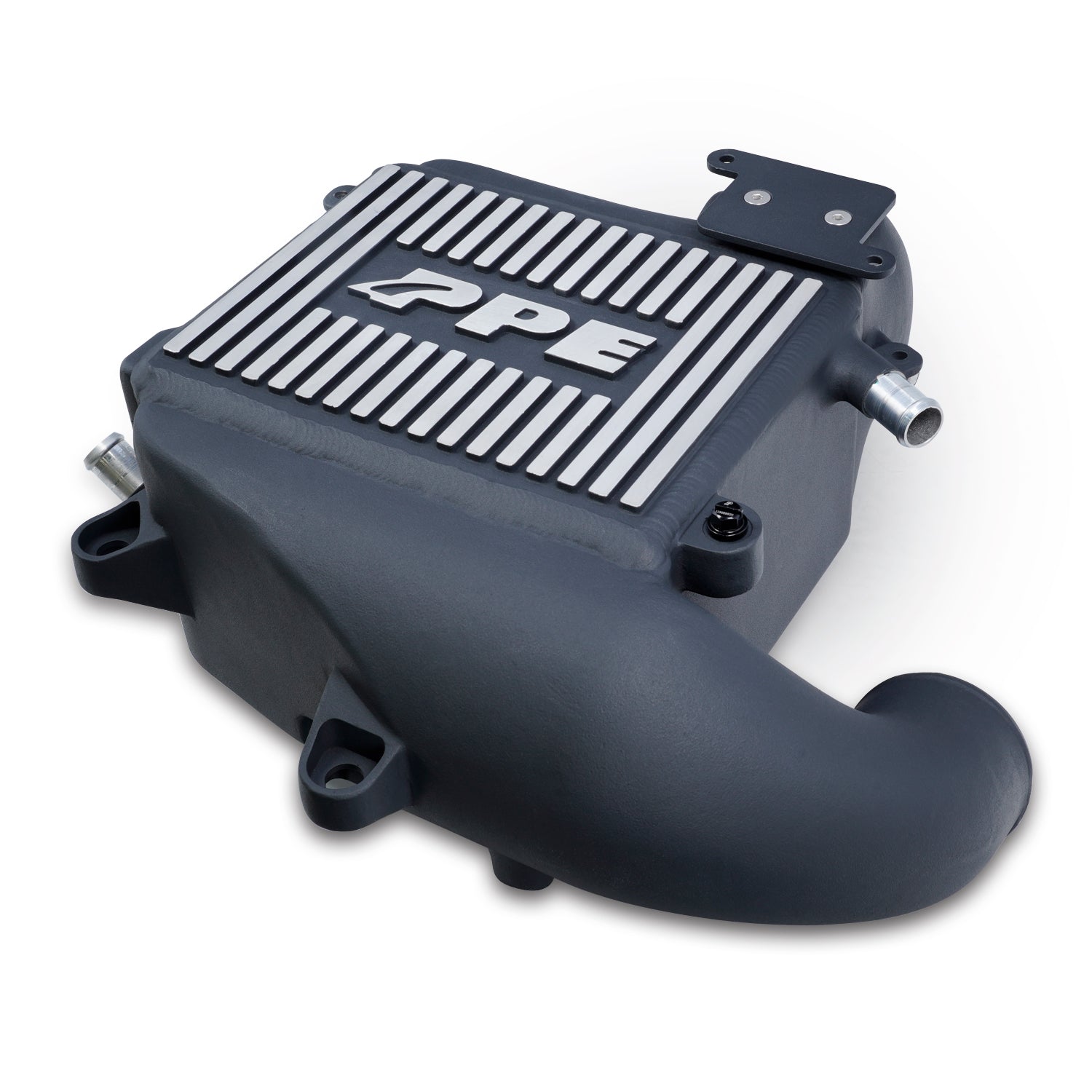 PPE 115030010 - 2020-2023 GM 3.0L Duramax LM2, LZO Air-To-Water Intercooler Kit Brushed Black  Diesel