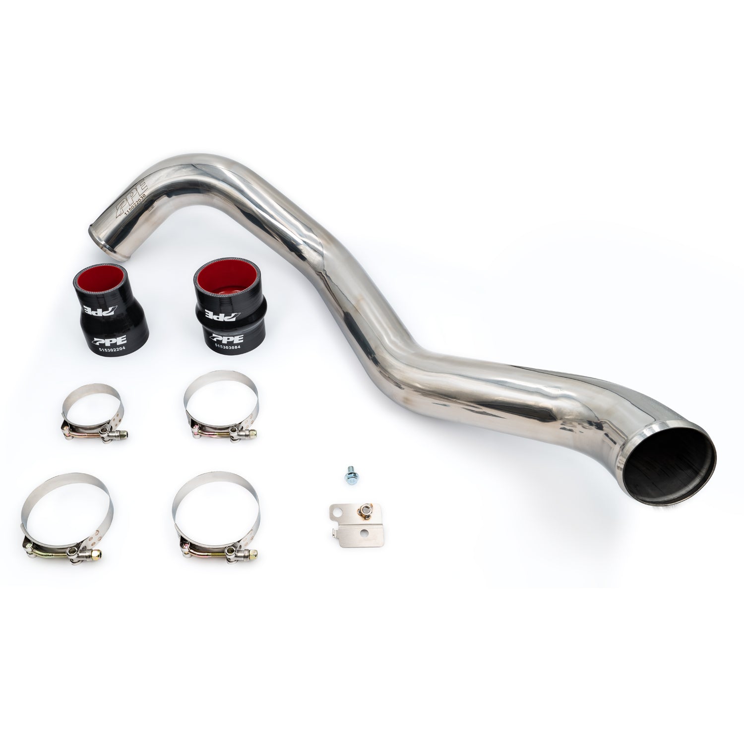 PPE 115022030 - 2004-2010 GM 6.6L Duramax Hot Side Intercooler Charge Pipe 3.0 Inch Stainless Steel Polished  Diesel