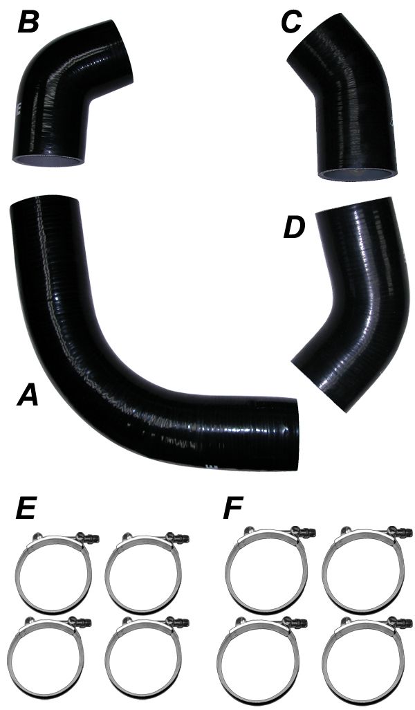 PPE 115910101 - LB7 2001 Silicone Hose And Clamp Kit Black  Diesel