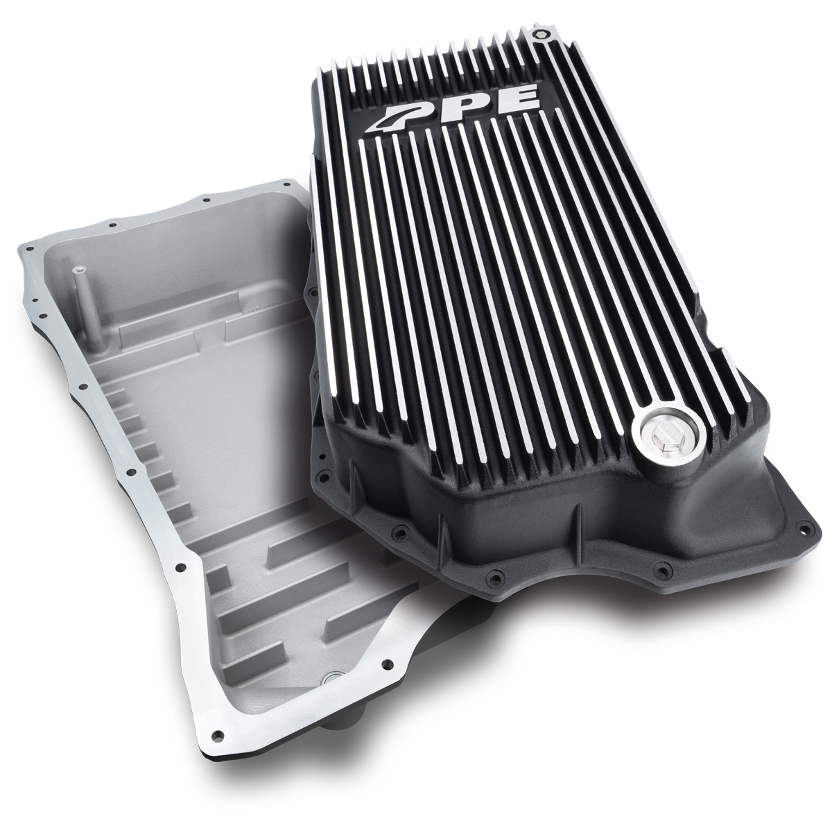 PPE 128051410 - 2020-2023 GM 6.6L Duramax w/ 10L1000 Transmission - Heavy-Duty Cast Deep Transmission Pan Brushed PPE 128051410 - 2020-2023 GM 6.6L Duramax w/ 10L1000 Transmission - Heavy-Duty Cast Deep Transmission Pan Brushed