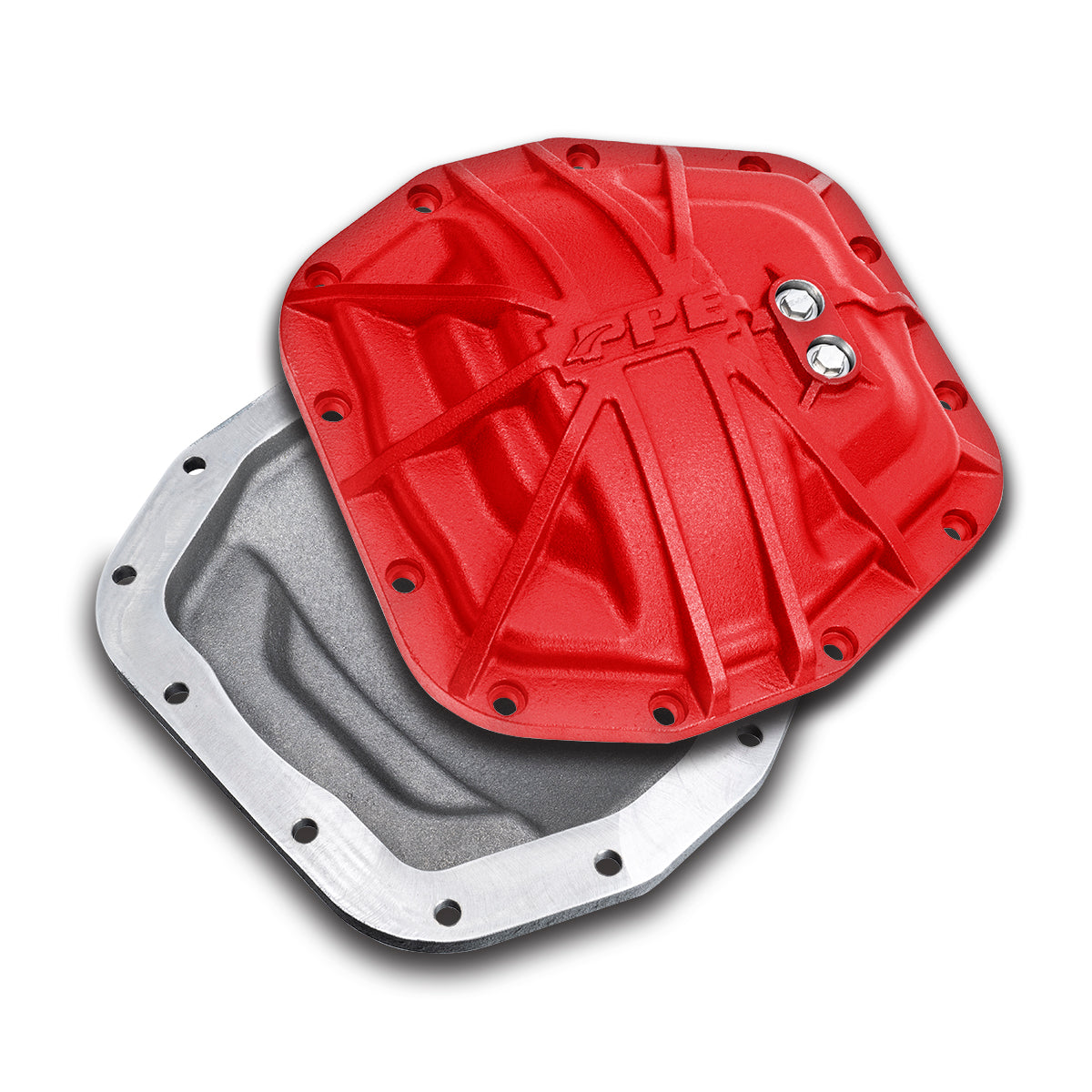 PPE 238043312 - 2018-2023 Jeep JL/JT Dana-M210 Heavy-Duty Nodular Iron Front Differential Cover Red