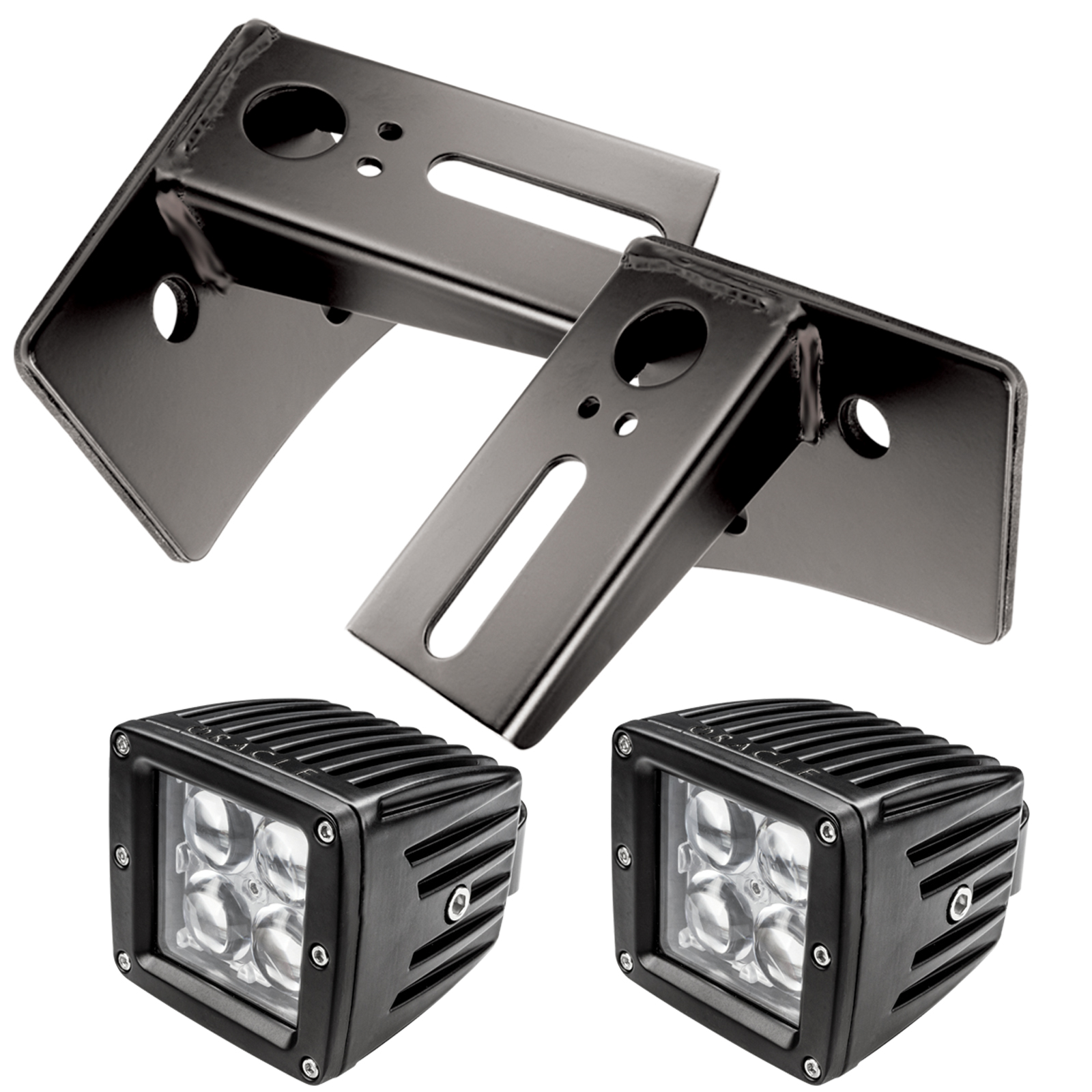ORACLE Lighting 2142-504 - Jeep JK Lower Windshield Mount Brackets/Lights Combo