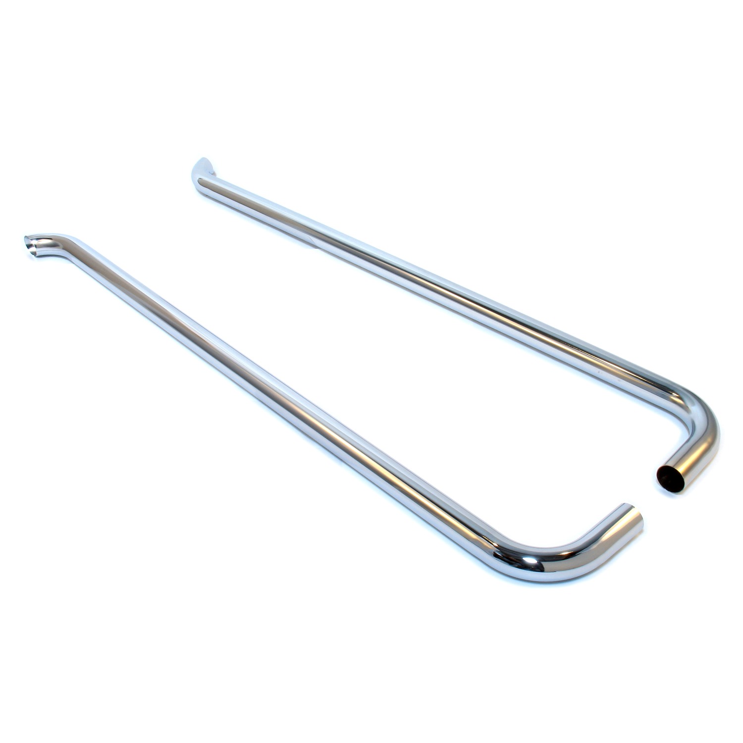 Patriot Exhaust H1270 - Side Pipes Slant-Style Lake Steel Chrome 70in