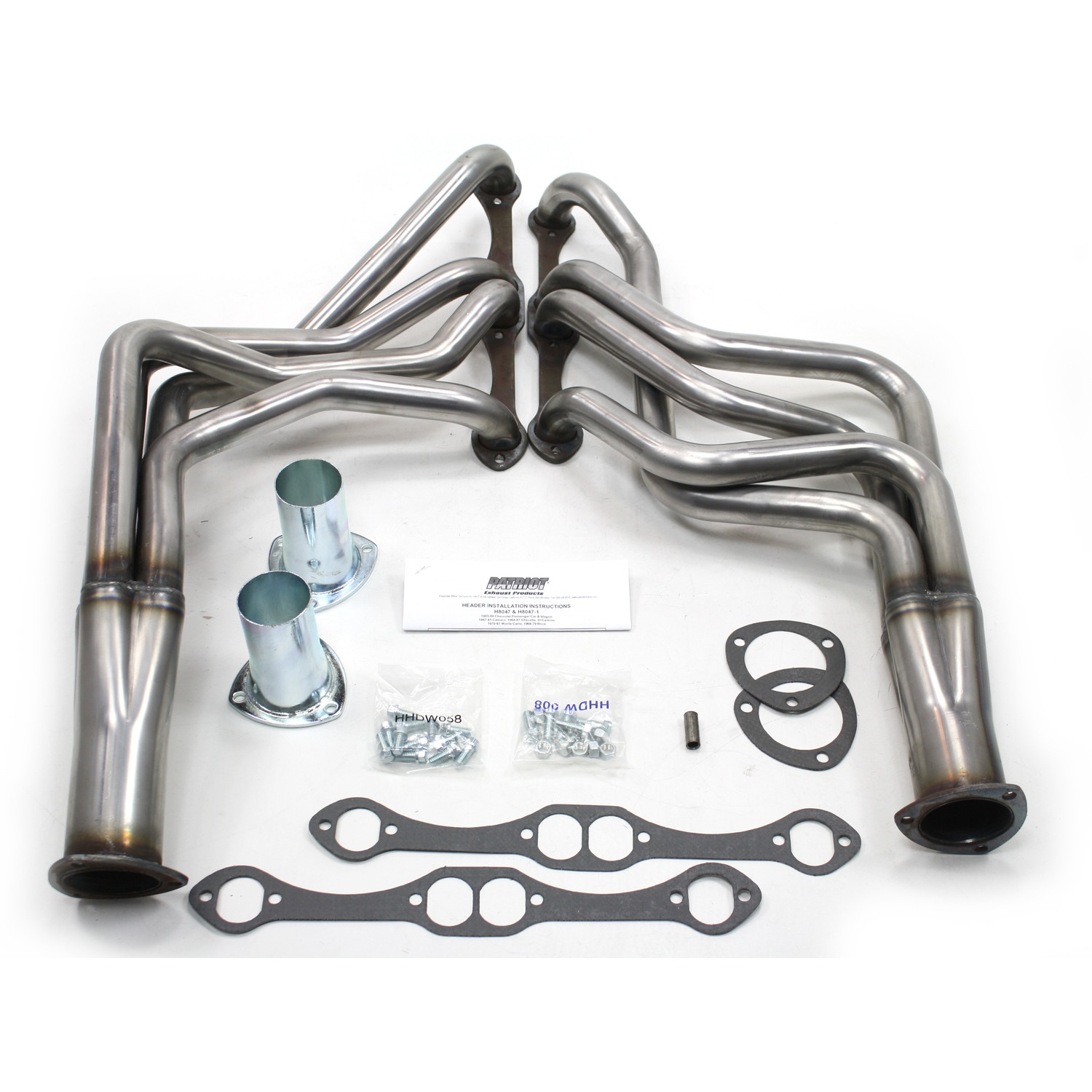 Patriot Exhaust H8047 - 1 5/8" Full Length Header Chevrolet 67-81 Camaro 64-77 Chevlle/Malibu 70-77 Monte Carlo 65-89 Passenger Car/Wagon 265-400 Chevrolet Engine Raw Steel Patriot Exhaust H8047 - 1 5/8" Full Length Header Chevrolet 67-81 Camaro 64-77 Chevlle/Malibu 70-77 Monte Carlo 65-89 Passenger Car/Wagon 265-400 Chevrolet Engine Raw Steel