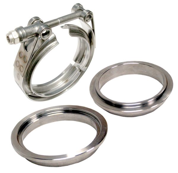 PPE 517340003 - 4 Inch V Band Clamp Stainless Steel 3 Piece Set 1C 1M 1F  Diesel