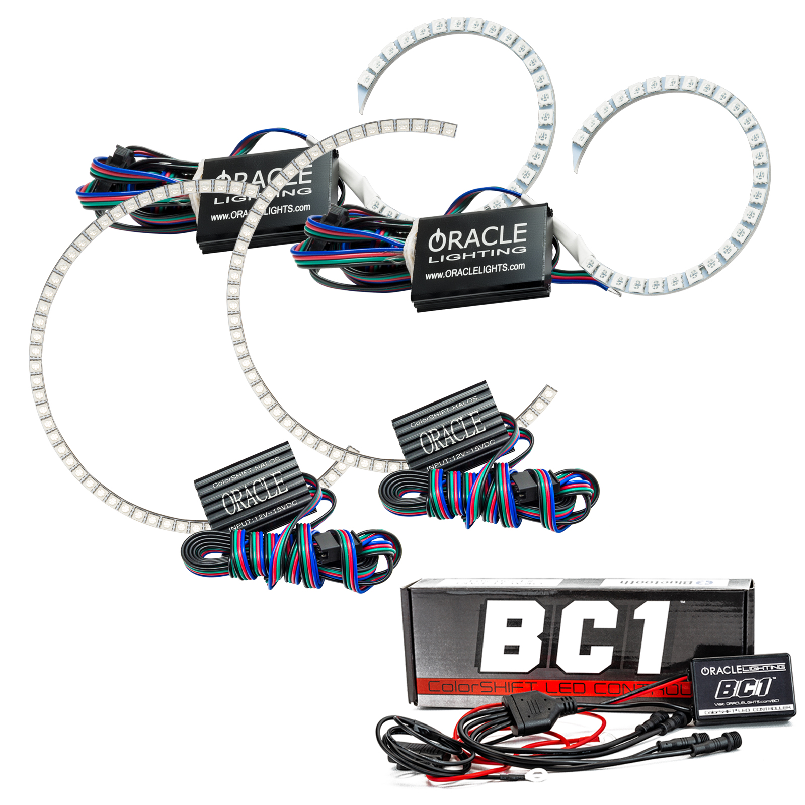 ORACLE Lighting 2204-335 - Chevrolet Impala 06-13 Halo Kit - ColorSHIFT w/ BC1 Controller