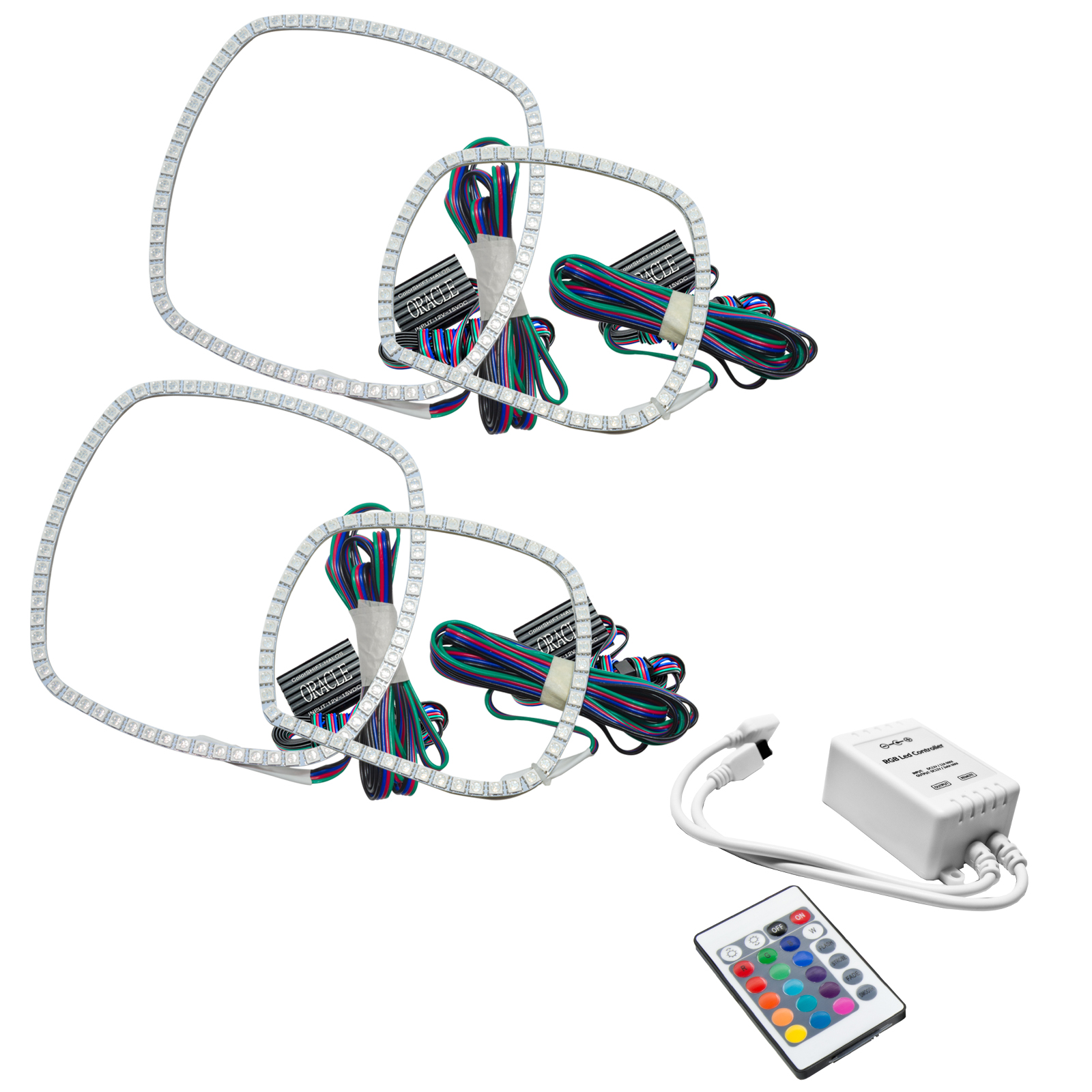 ORACLE Lighting 2234-504 - Dodge Charger 11-14 Halo Kit - ColorSHIFT w/ Simple Controller