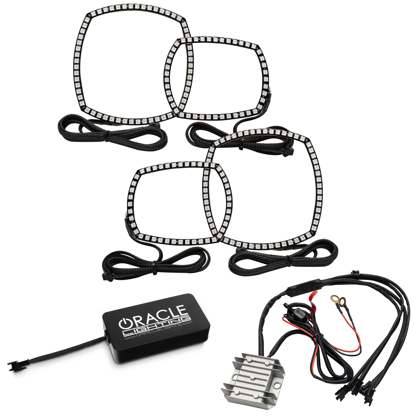 ORACLE Lighting 2234-332 - 11-14 Dodge Charger Dynamic Headlight Halo Kit - ColorSHIFT - Dynamic