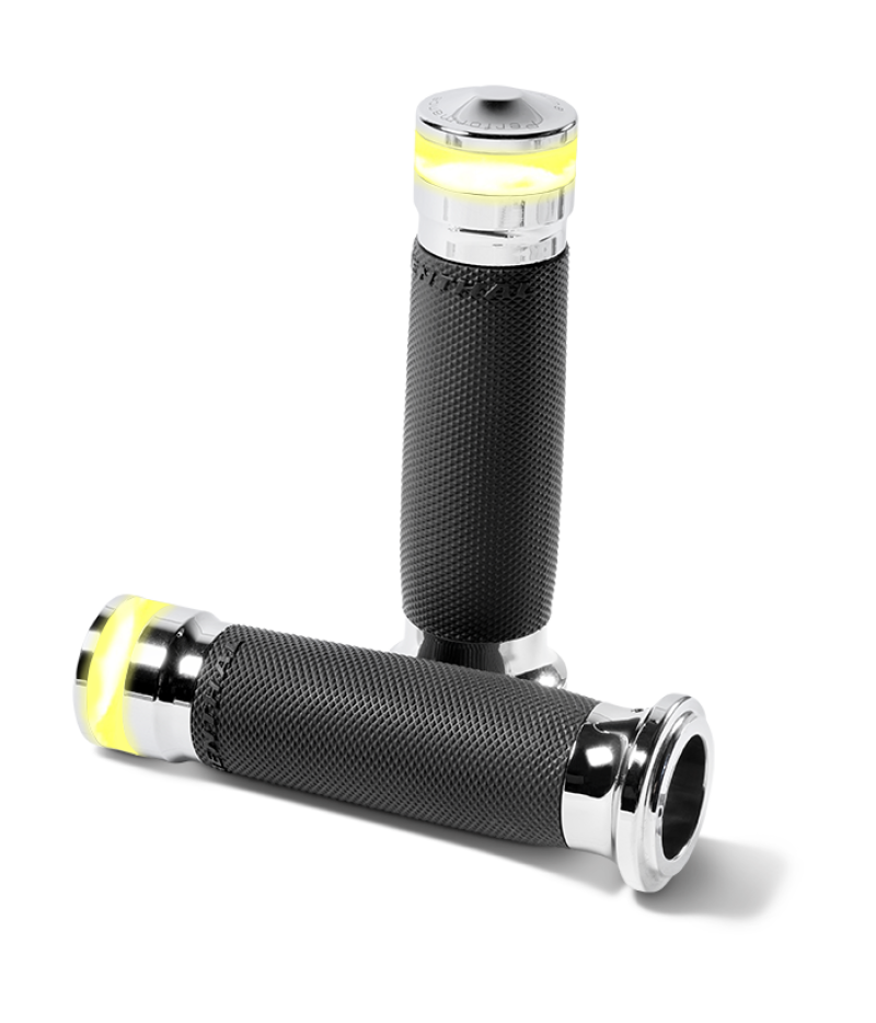 Performance Machine 0063-2100M-CH - Contour Led Handle Grip Set - Chrome
