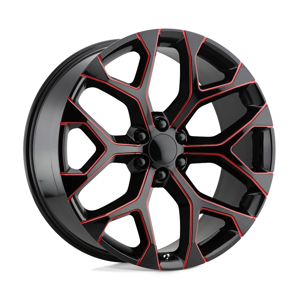 Performance Replicas 176MR-2415824 - Pr176 24X10 Gloss Black Red Milled