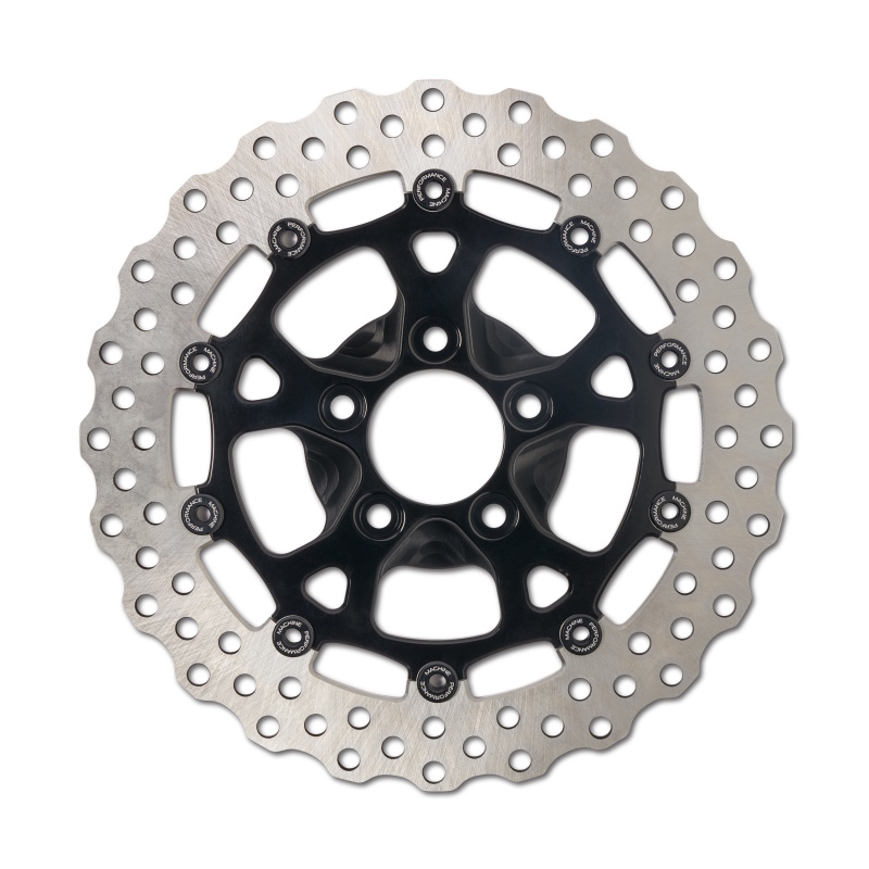 Performance Machine 0133-1807S-B - Disc Carr Dominator 11.8in x .20 FF No O/S Rr - Black Ano
