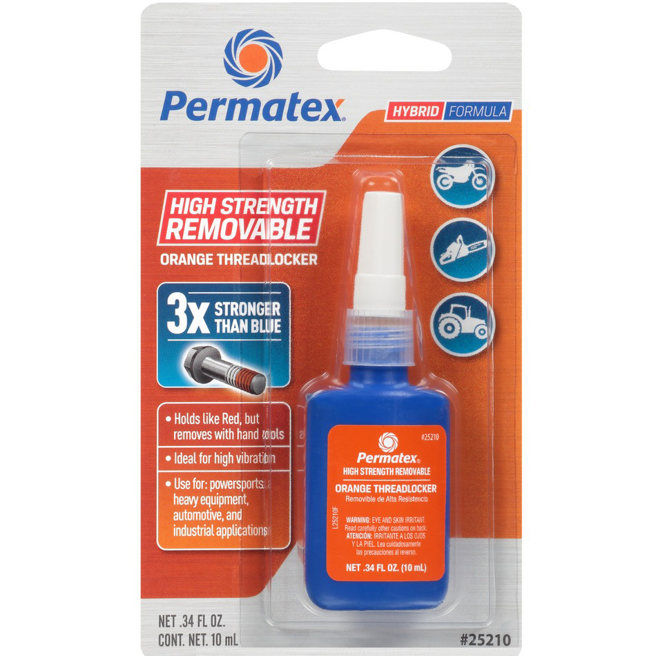 Permatex 25210 - High Strength Removable Orange Threadlocker 10ml Permatex 25210 - High Strength Removable Orange Threadlocker 10ml