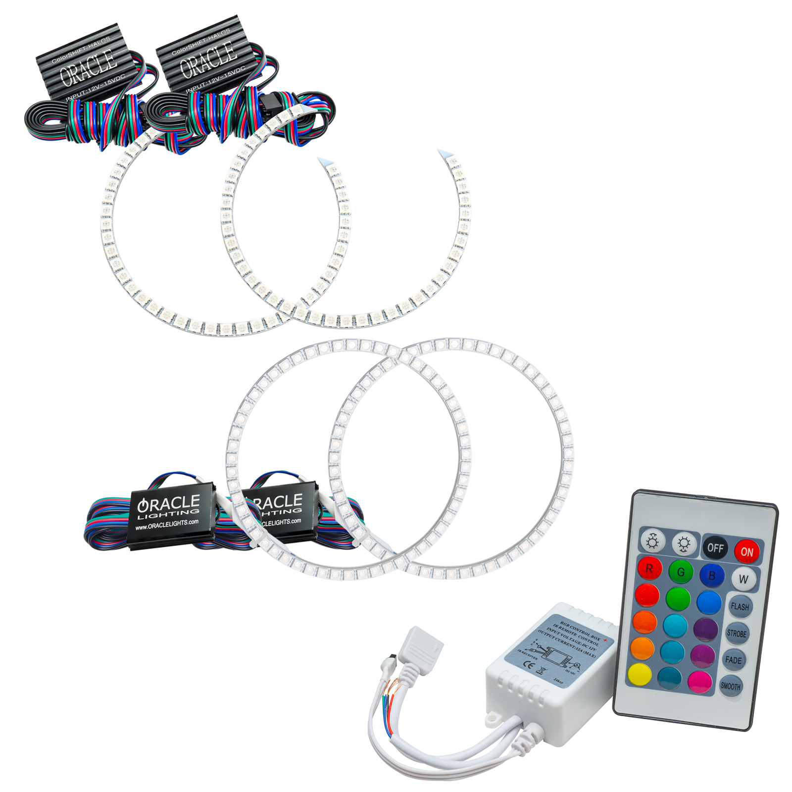 ORACLE Lighting 2307-504 - GMC Denali 00-06 Halo Kit - ColorSHIFT w/ Simple Controller ORACLE Lighting 2307-504 - GMC Denali 00-06 Halo Kit - ColorSHIFT w/ Simple Controller