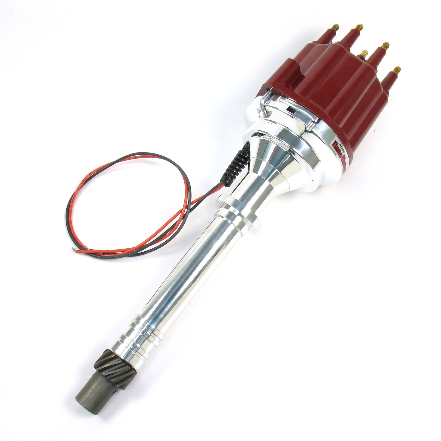 Pertronix D100811 - Dist Billet Chevy Non/Vac red Male cap