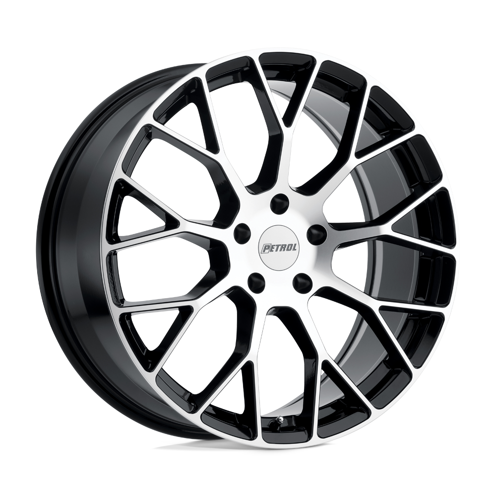 Petrol 2085P2B355120F76 - P2b 20X8.5 Gloss Black W/ Machined Face Petrol 2085P2B355120F76 - P2b 20X8.5 Gloss Black W/ Machined Face