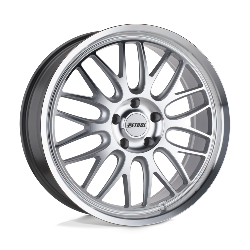 Petrol 2085P4C405108S72 - P4c 20X8.5 Silver W/ Machined Face & Lip