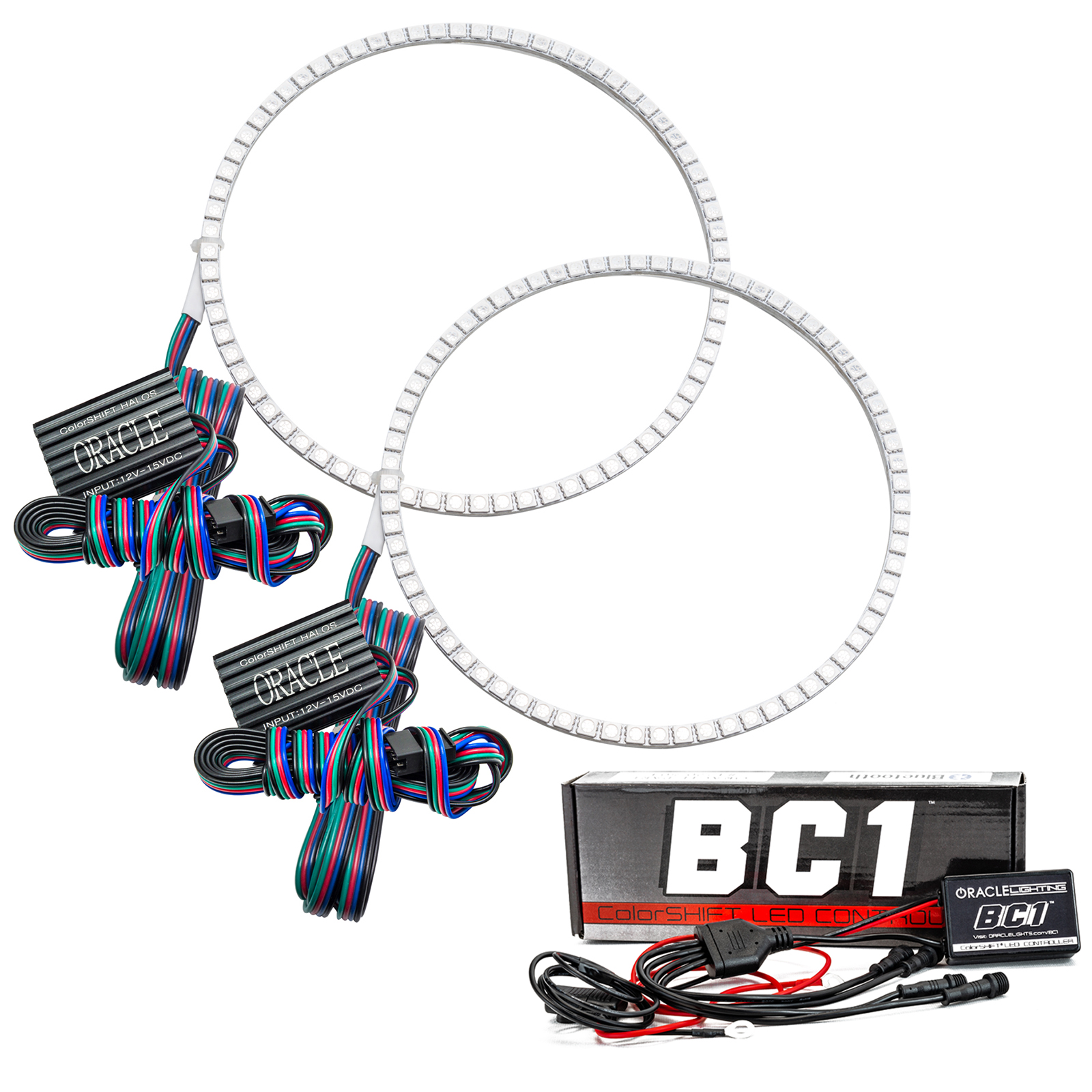 ORACLE Lighting 2665-335 - Jeep Wrangler 07-17 Halo Kit - ColorSHIFT w/ BC1 Controller