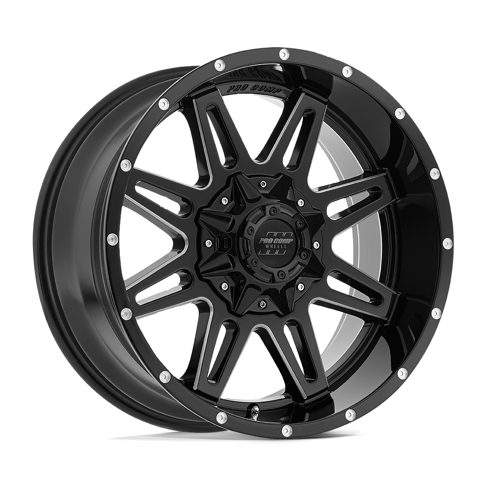Pro Comp PXA8142-29539 - Pa42 Blockade 20X9.5 Gloss Black Milled