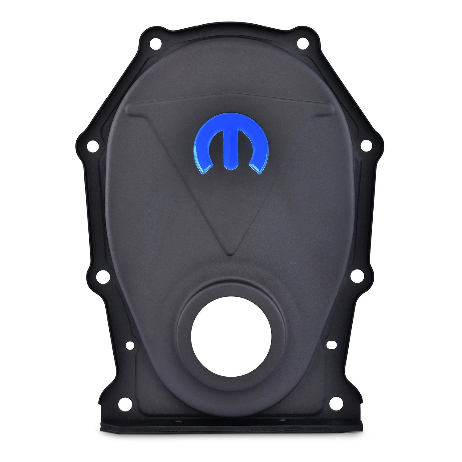 Proform 440-219 - MOPAR Omega M Emblem Timing Chain Cover Black Crinkle Finish Proform 440-219 - MOPAR Omega M Emblem Timing Chain Cover Black Crinkle Finish