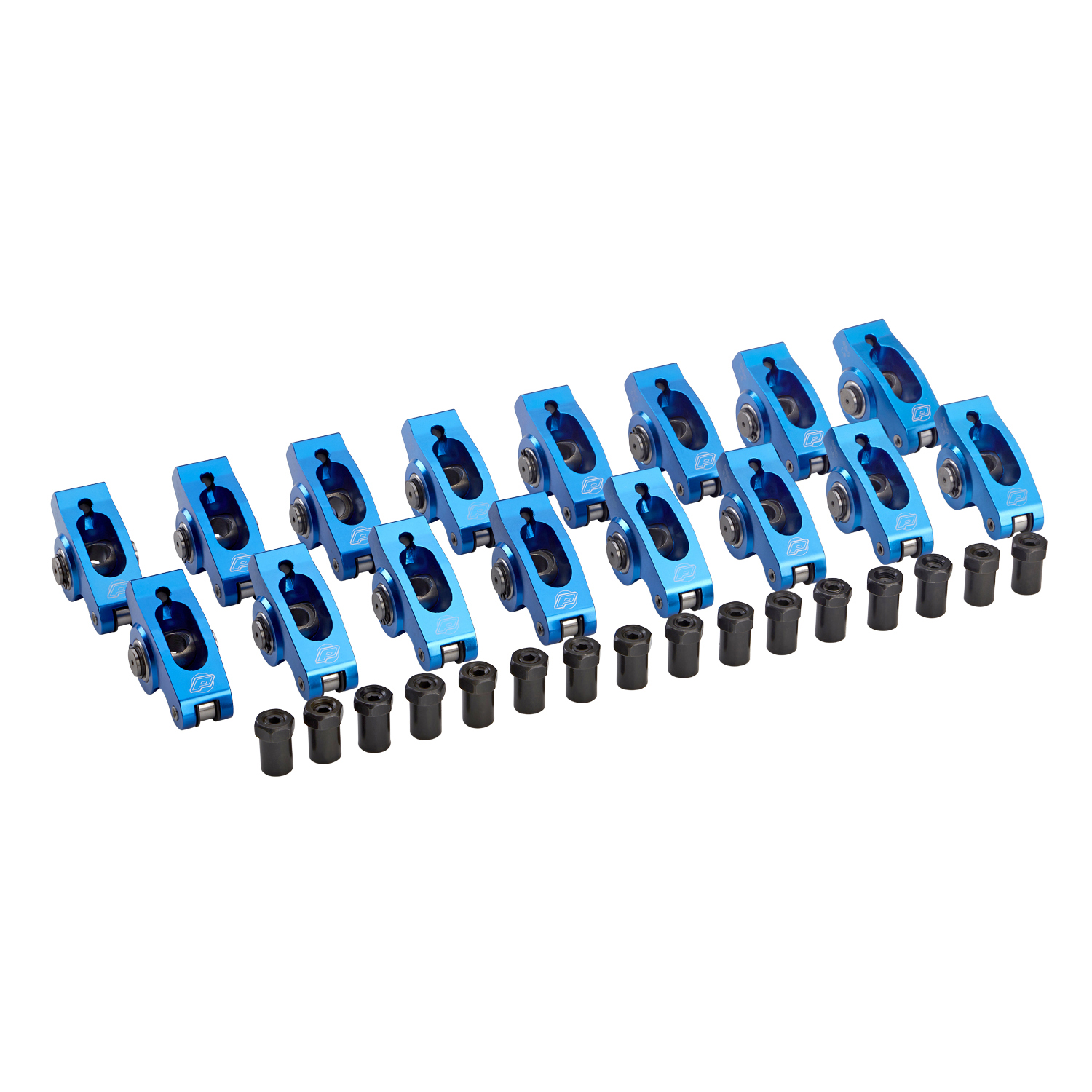 Proform 66914C - Engine Roller Rocker Arm Set 1.5 Ratio 3/8 Stud Self Aligning Fits SB Chevy Clamshell Pack