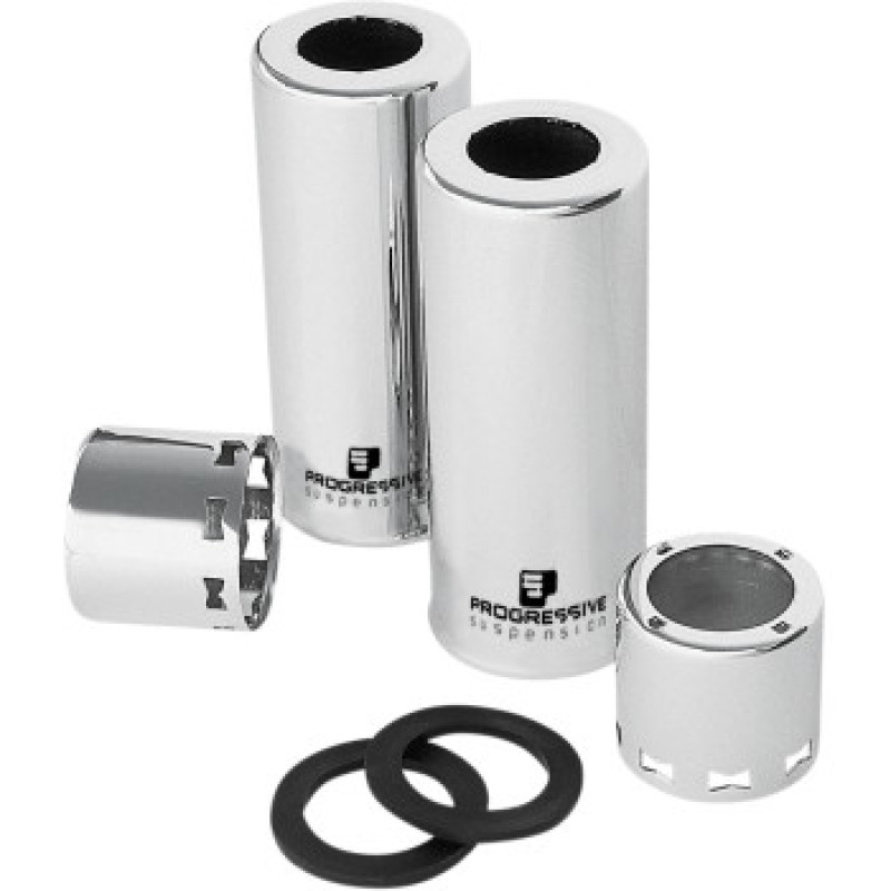 Progressive Suspension 30-5027C - Progressive Shocks Covers Full Length (PR) - Chrome