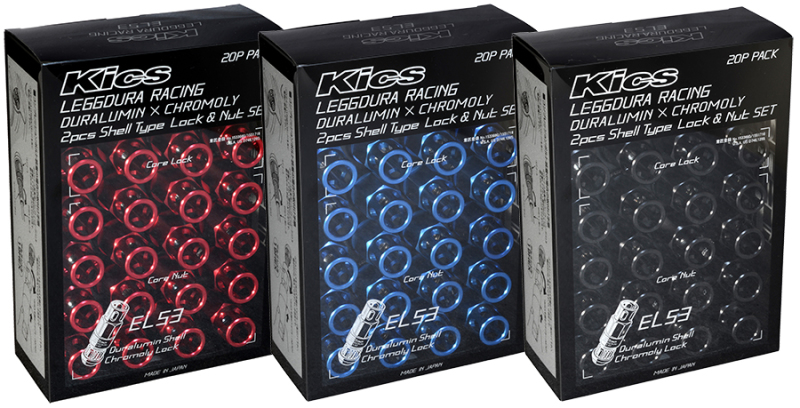 Project Kics WEL5311U - Leggdura Racing 53mm EL53 Shell Type Lug Nut 16 Pcs + 4 Locks 12X1.50 Blue Project Kics WEL5311U - Leggdura Racing 53mm EL53 Shell Type Lug Nut 16 Pcs + 4 Locks 12X1.50 Blue