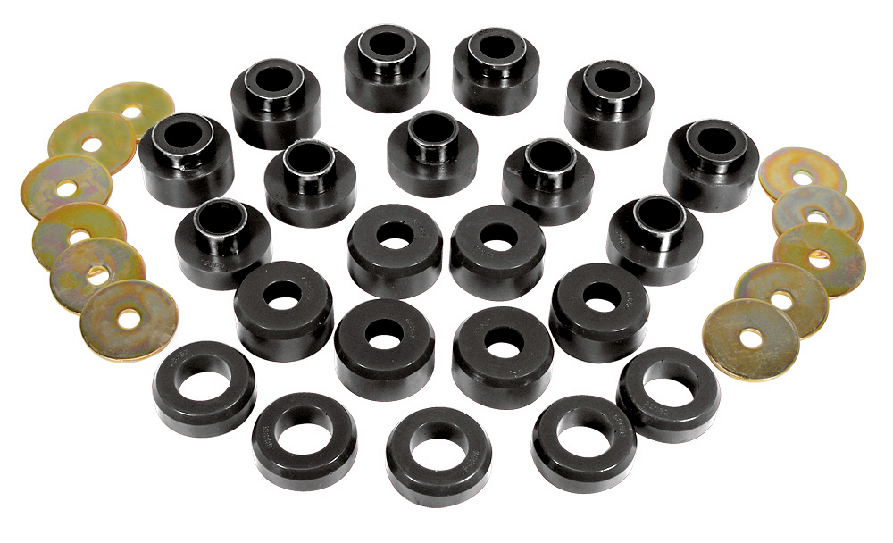 Prothane 1-107-BL - 97+ Jeep TJ Body Mount Kit - Black