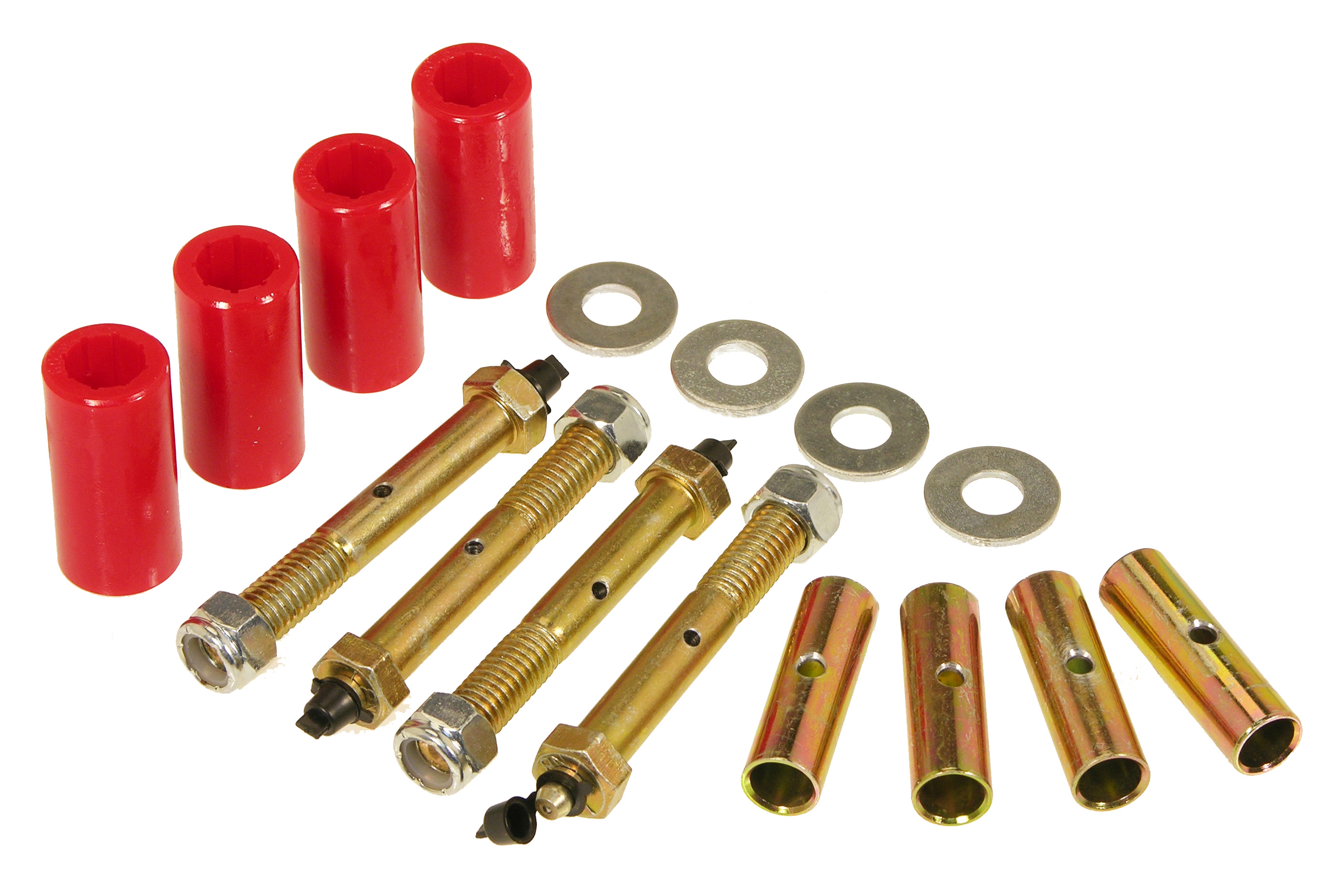 Prothane 1-1015 - 55-75 Jeep CJ5/7 Front & Rear Main Spring Eye Bushings - Red
